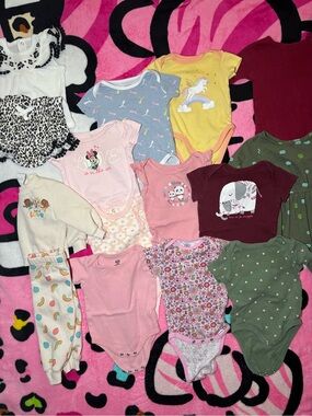 Large baby girl clothing bundle